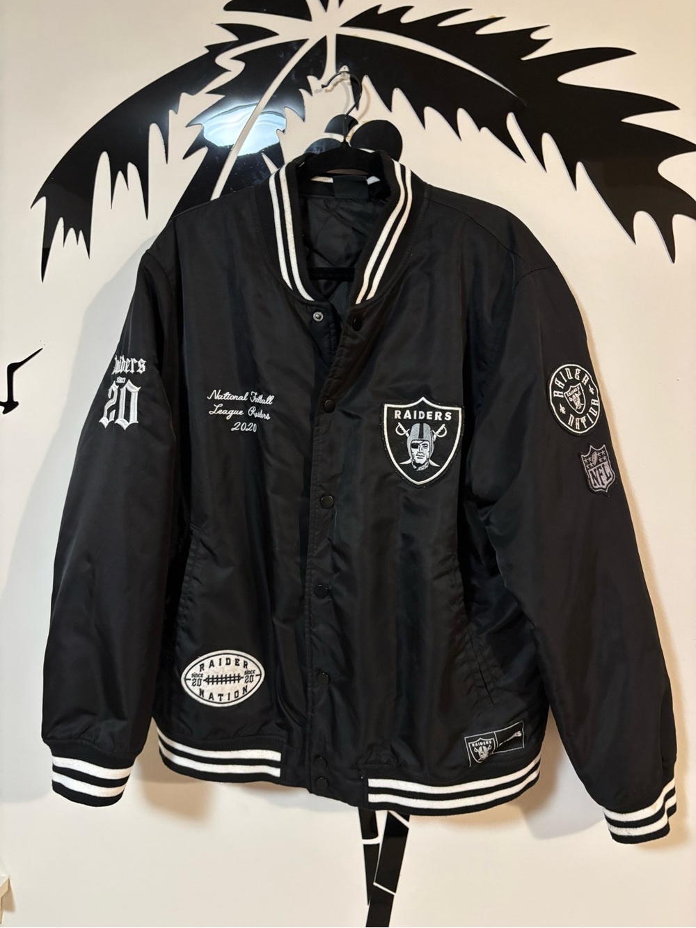 Las Vegas Black & White Raiders Varsity Jacket